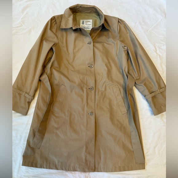 Women's Tan London Fog Trench Coat - Picture 1 of 7
